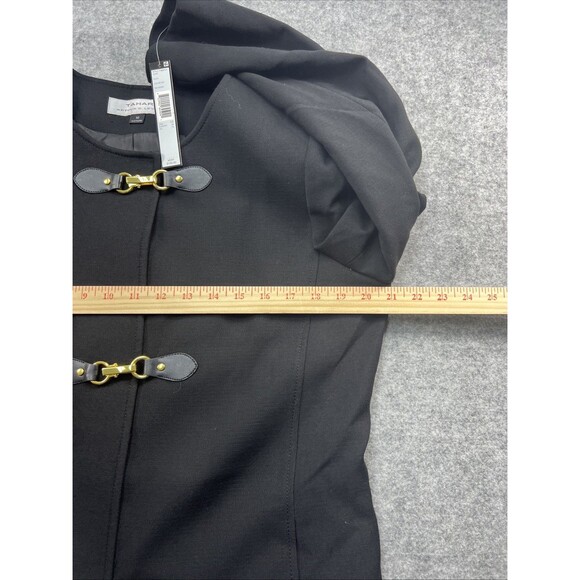 NWT Tahari Arthur S. Levine  Women’s Black Long Jacket Trench Coat Size 10 - Picture 14 of 16